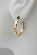 Perry Hammered Hoop - Gold
