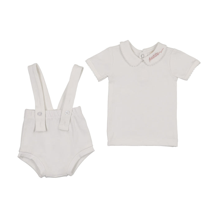 Petite Collar Top W/ Suspender Diaper Cover