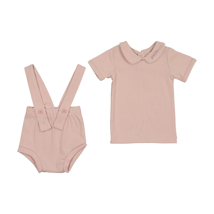 Petite Collar Top W/ Suspender Diaper Cover