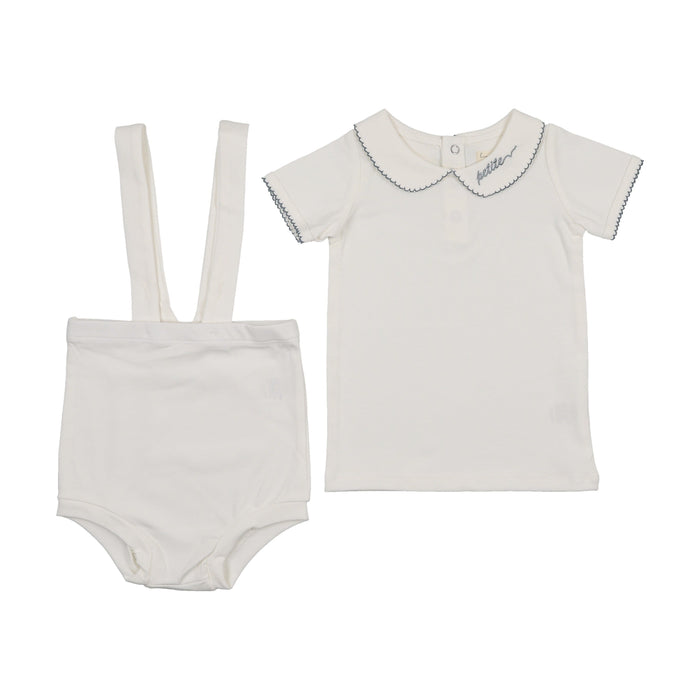 Petite Collar Top W/ Suspender Diaper Cover