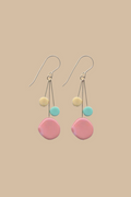 Pink Lily Cluster Earrings