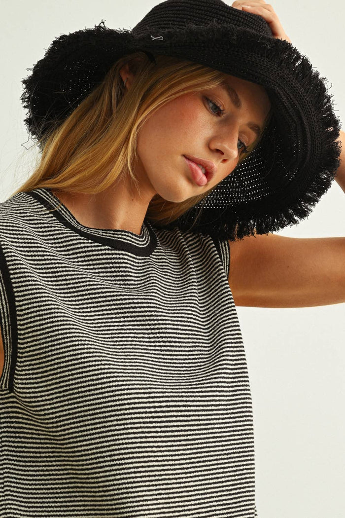 Pinstripe knit Tank
