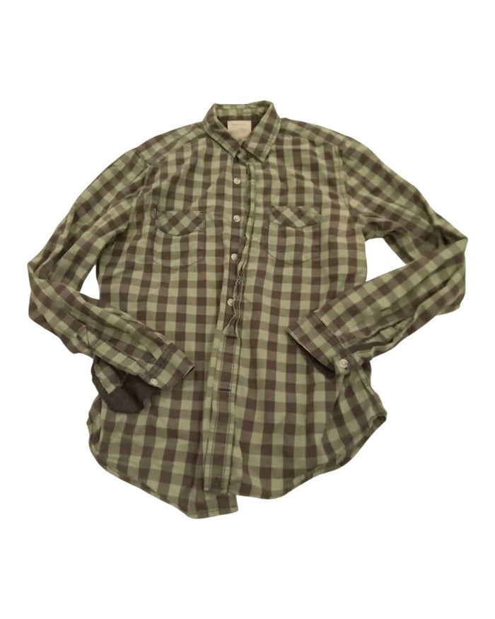Plaid Square Button Up Shirt