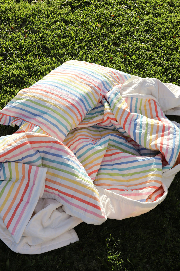 Playground Stripe Frill Pillowcase