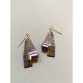 Plum Hematite Beaded Earrings