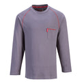 PORTWEST Crew Gray Long Sleeve FR T Shirt FR01