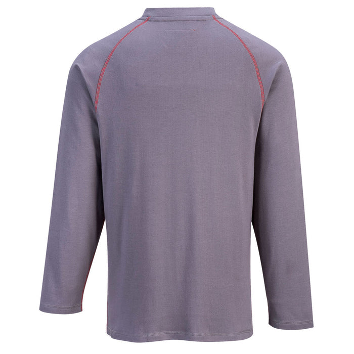PORTWEST Crew Gray Long Sleeve FR T Shirt FR01