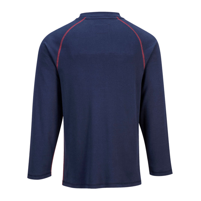PORTWEST Crew Navy Long Sleeve FR T Shirt FR01NV