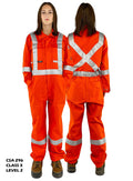 Premium Orange FR Coveralls Hi-Vis Class 3 Level 2