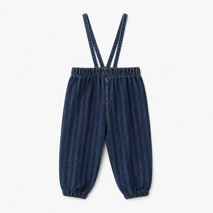 Printed Denim Overalls