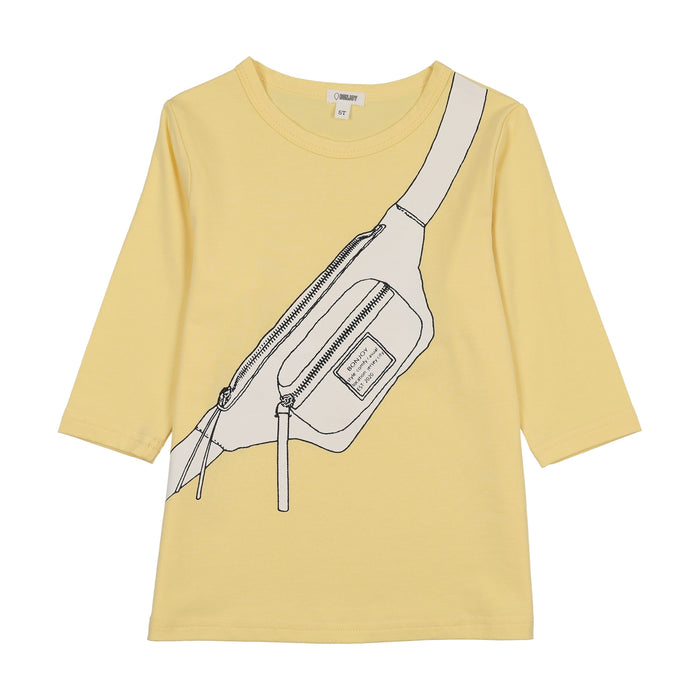 Printed Fanny Pack 3/4 Sleeve Cotton T-Shirt - Girl