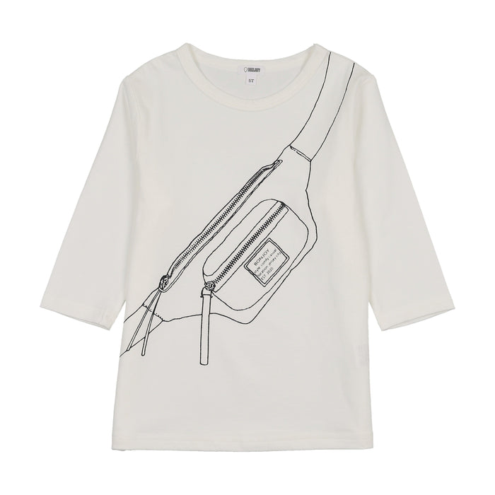 Printed Fanny Pack 3/4 Sleeve Cotton T-Shirt - Girl