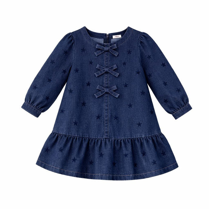 Printed Heart Denim Dress