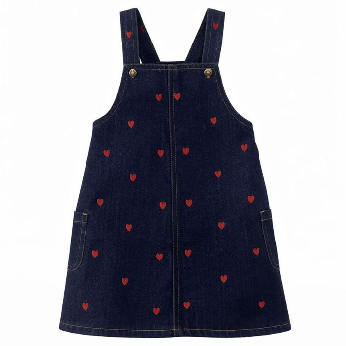 Printed Heart Denim Jumper