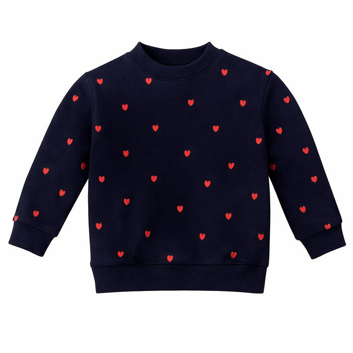 Printed Heart Sweatshirt - Girl