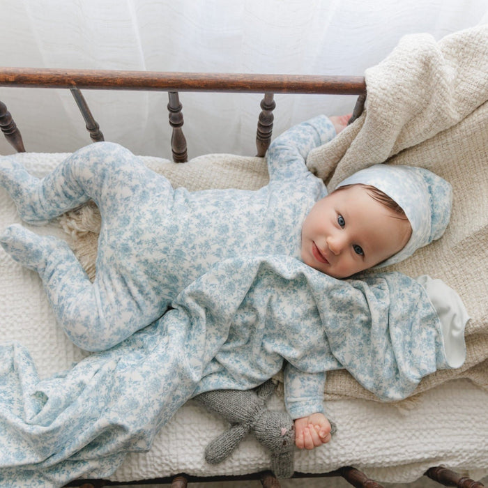 Printed Velour Floral Layette Set