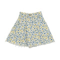 Printed White Denim Floral Flare Skirt *see note