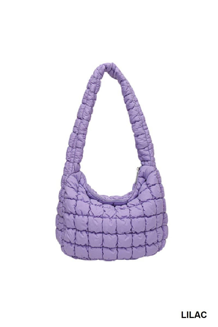 Puff Quilted Crossbody Shoulder Bag: ASH MOCHA / 1 (ONE SIZE)