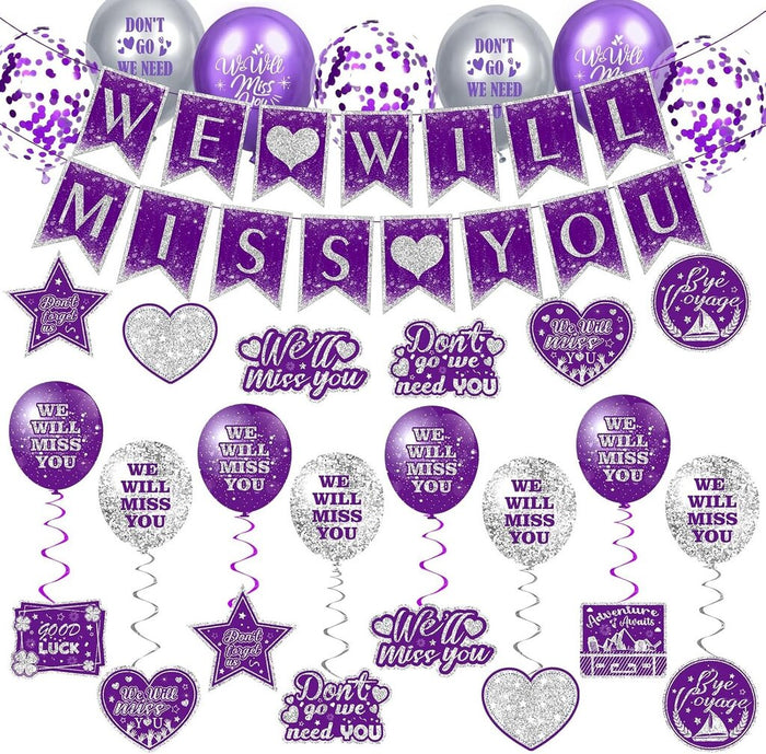 Purple Farewell Decorations