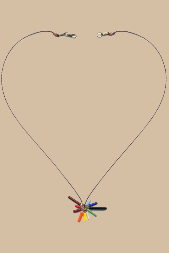 Rainbow Burst Pendant Necklace