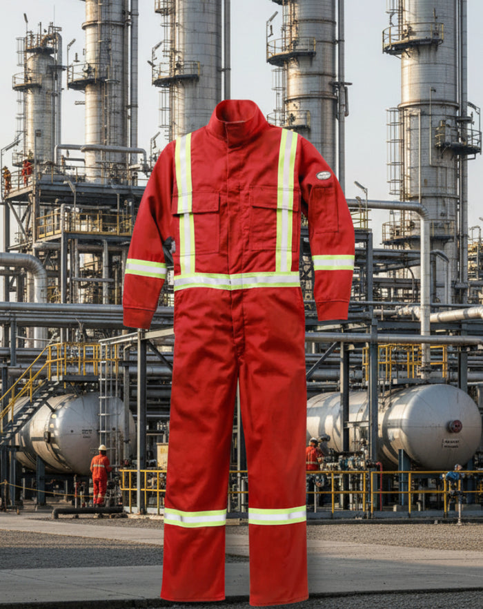 Red Premium FR 88/12 Coverall w/ 2" CSA Reflective Tape FR3305RD