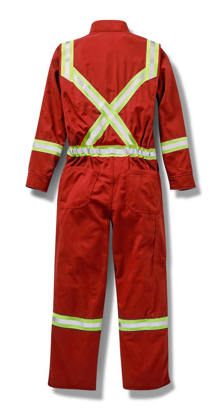 Red Premium FR 88/12 Coverall w/ 2" CSA Reflective Tape FR3305RD