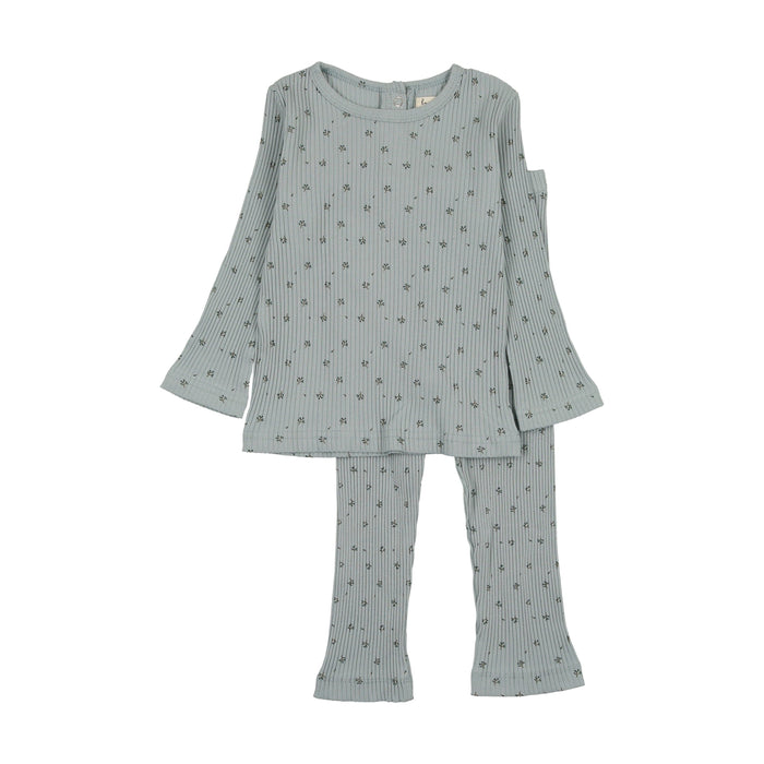 Ribbed Printed Two Piece Set