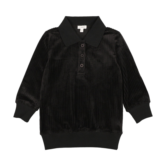 Ribbed Velour Polo