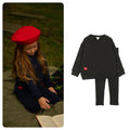 Ribbed Velour Sweatshirt Girls