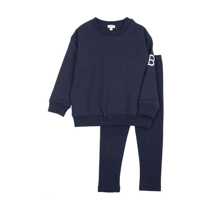 Ribbed Velour Sweatshirt Set