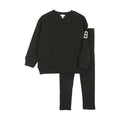 Ribbed Velour Sweatshirt Set