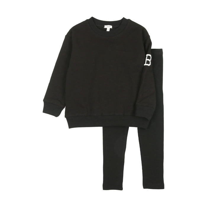 Ribbed Velour Sweatshirt Set