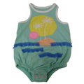 Romper: Green/sunset
