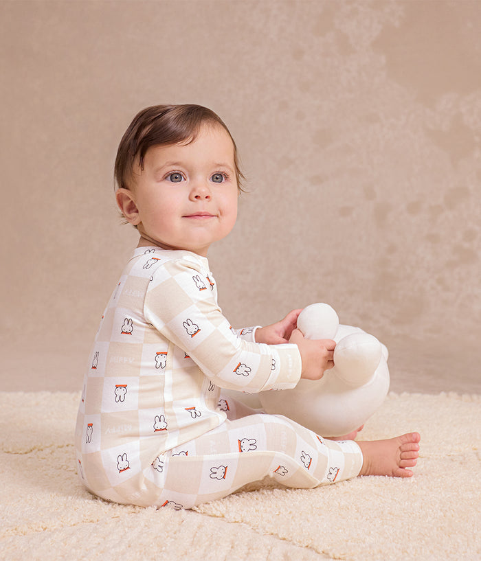 Romper Viscose from Bamboo Birch Miffy Checker