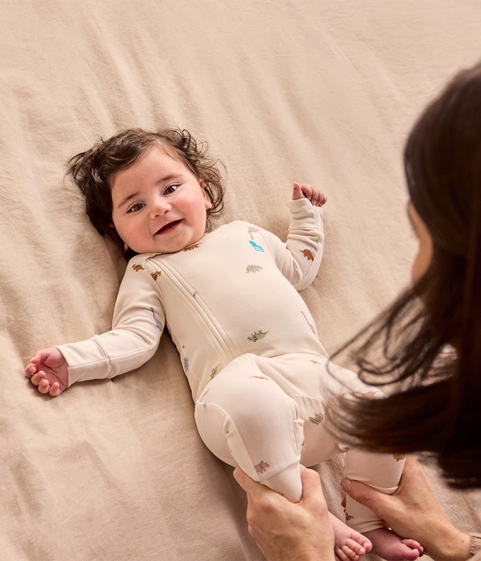 Romper Viscose from Bamboo Cream Dino Snore