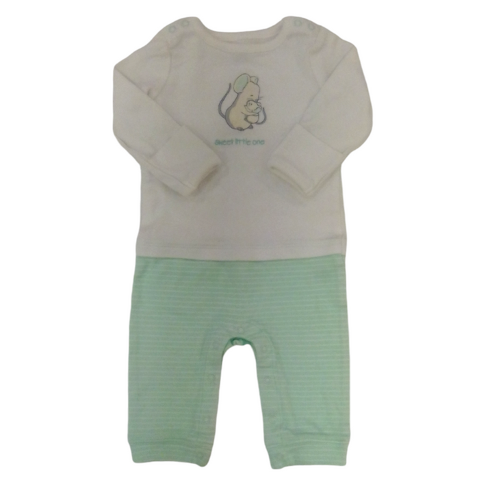 Romper (White/Mouse)