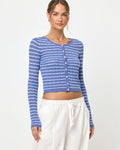 Blue Lagoon | Badge:New Arrival_#B2AC88_#ffffff'

LSPACE Rosalie cardigan in blue lagoon, close-up detail view on model.
