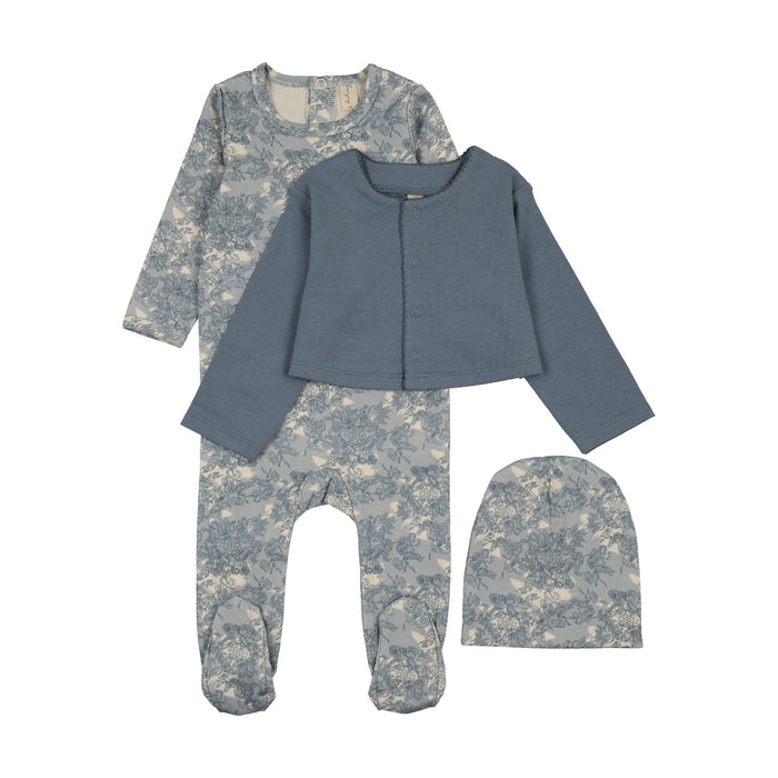 Rose Floral Footie Set