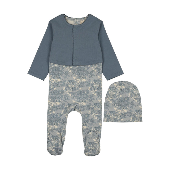 Rose Floral Footie Set