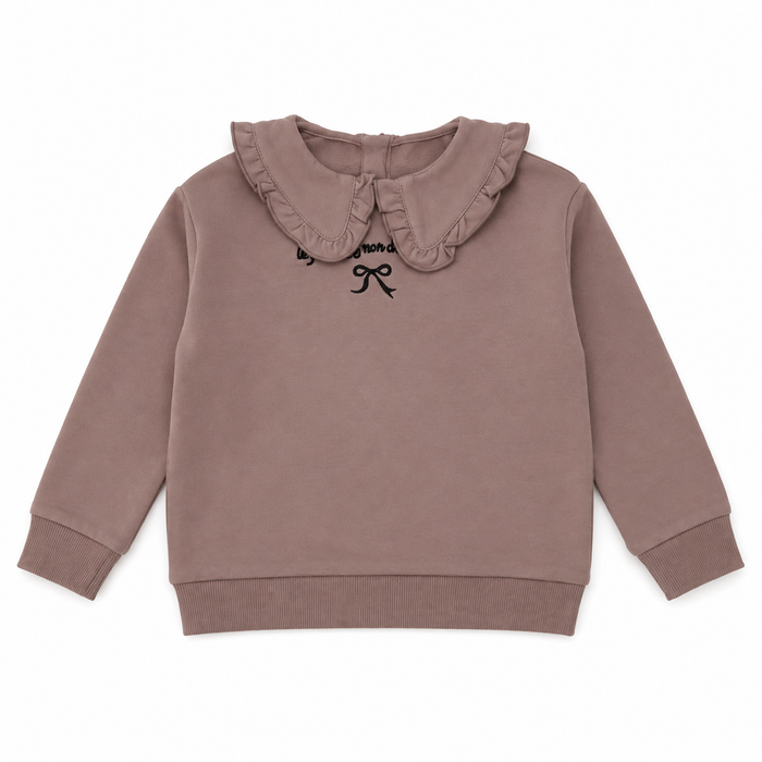 Ruffle Collar Sweatshirt - Girls