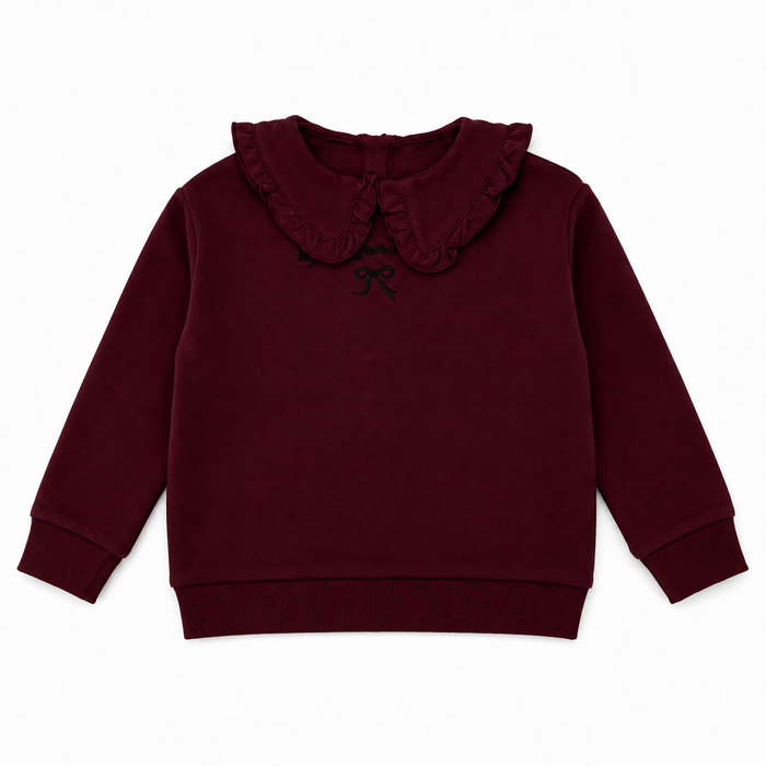 Ruffle Collar Sweatshirt - Girls