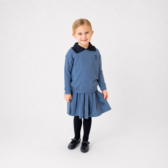 Sailor Collar Sweatshirt - Girls