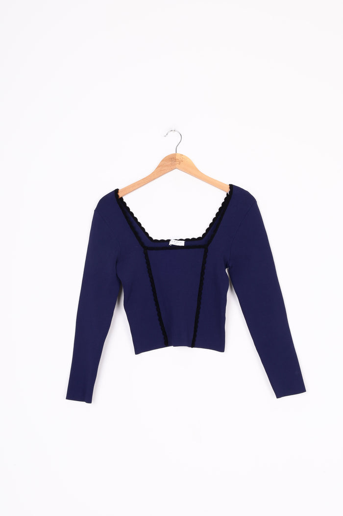 Sandro Womens Blue Top Size S