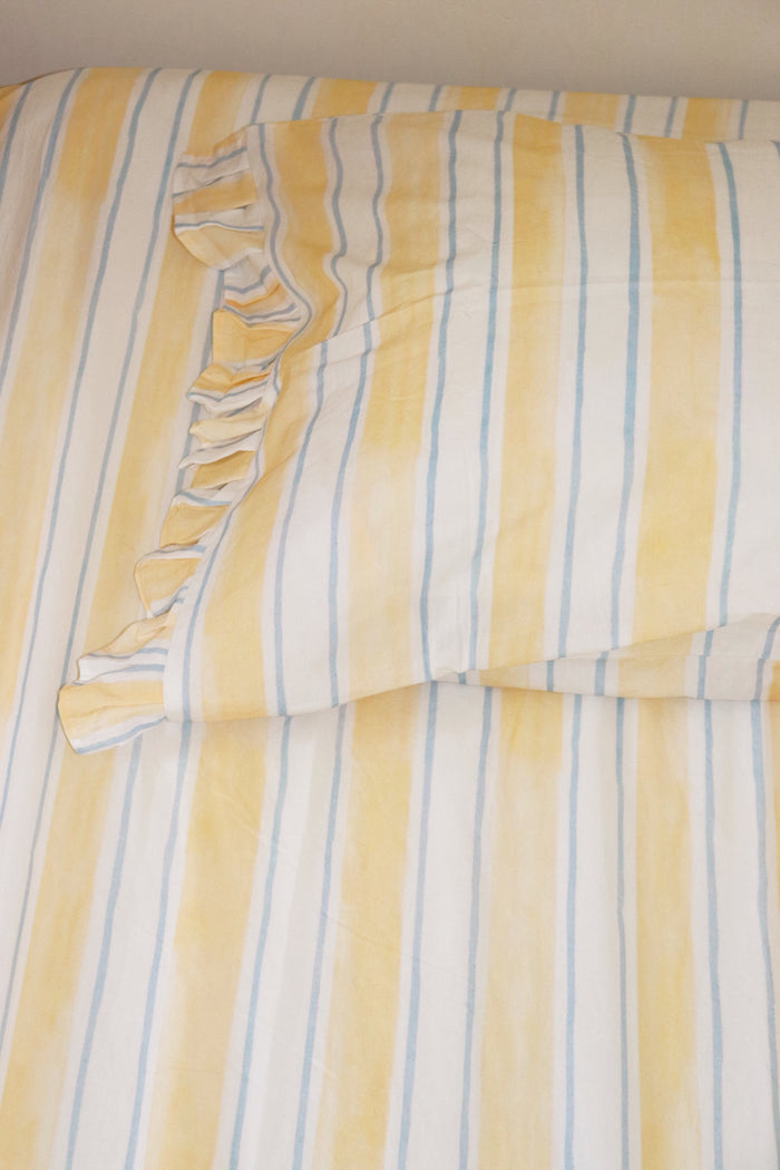 Sea Stripe Frill Pillowcase
