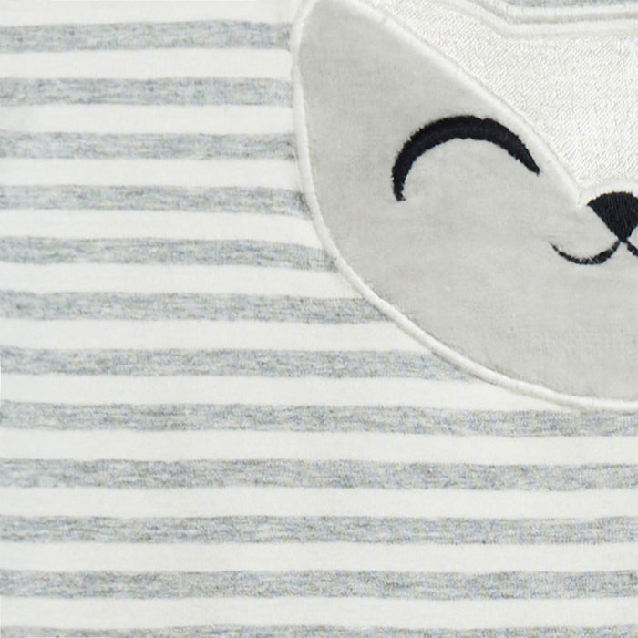 Self-Soothing Footless Romper Cotton Grey Stevie The Bunny™