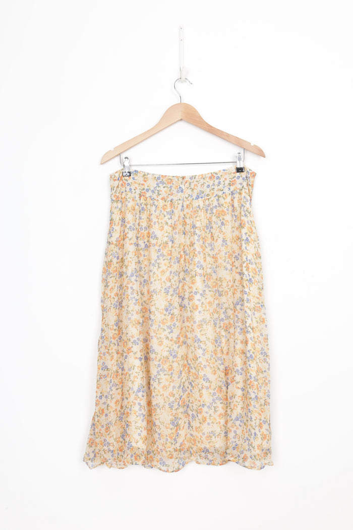Sezane Womens Cream Skirt Size 44