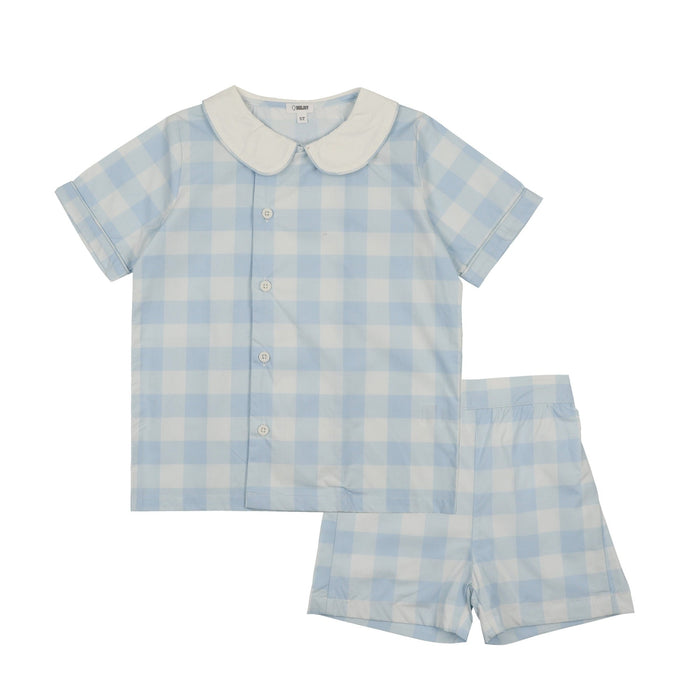 Shabbos Plaid 2 Piece Shorts Set - Boy
