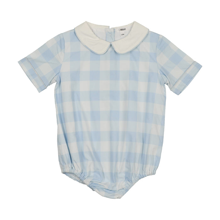 Shabbos Plaid Romper - Boy