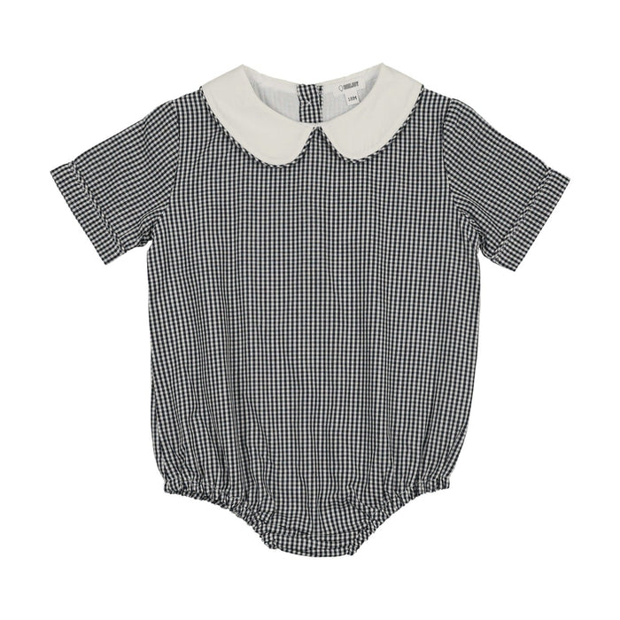 Shabbos Plaid Romper - Boy