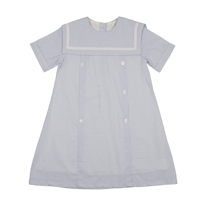 Shabbos Sailor Stripe Short Sleeve Dress